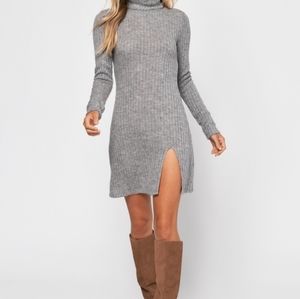 Free people "by the fire" mini sweater dress